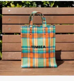TEMBEA チェック柄トートバッグ