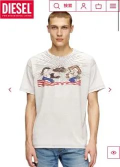 DIESEL Tシャツ ラインストーン T-Norm-T15