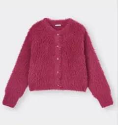 フェザーヤーンクロップドカーディガン　GU Mサイズ　ふわふわ