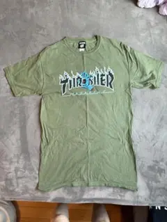 THRASHER オリーブ 半袖Tシャツ