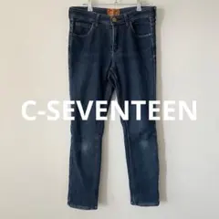 C17 C-SEVENTEEN 裏起毛デニムパンツGパン レディース L