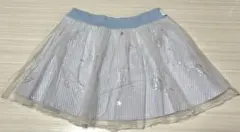 【メゾピアノ】シェルプリントチュール付きスカート　110