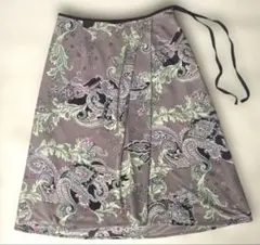 【美品】ペイズリー柄 ラップスカート フレア 総柄vintage y2kのサムネイル