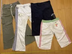 adidas レディース パンツ4本セット
