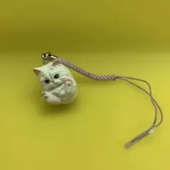 まんまるねこ根付【ペルシャ（しろ）】開封品