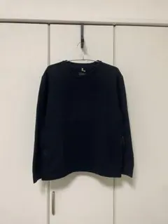 クルーネック トレーナー ジッパーポケット付き　ブラックのサムネイル