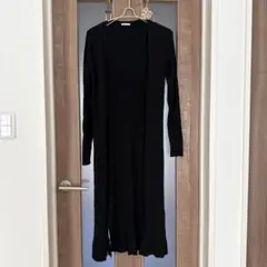 gu ロング丈長袖カーディガン ブラック Sサイズ