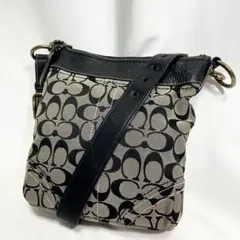 コーチ ショルダーバッグ シグネチャー レザー キャンバス ゴールド 2way