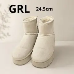 GRL 厚底アウトシームムートンショートブーツ 24.5cmのサムネイル
