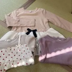 フリル付きカジュアルトップス 110cm 3枚セット