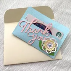 ギフトカードホルダー ハンドメイド 花モチーフ メッセージカードなし 封筒付き②