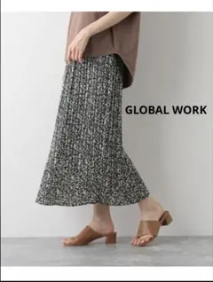 GLOBAL WORK グローバルワーク　Iライン 柄プリーツスカートのサムネイル