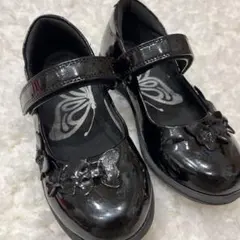 七五三NEXT 黒 ブラック　パテント ストラップシューズ　入学式　卒園式