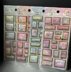 サンリオ キラキラ 薄めのぷっくりシール 4枚セット