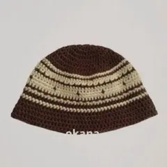 79【受注制作】クラッシャーハット ハンドメイド ビーニー クロシェハット