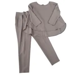 リエス Liesse セットアップ 上下 ベージュ パンツ サイズ2 M 綺麗目