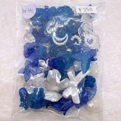 青と白のデコレーションパーツセット