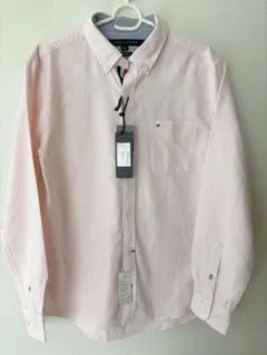 新品未使用TOMMY HILFIGER ピンクストライプシャツ Lサイズ