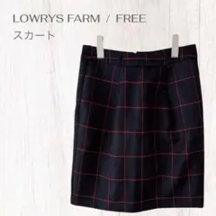 ローリーズファーム 格子柄 きれいめ カジュアル タイト ミニスカート フリー
