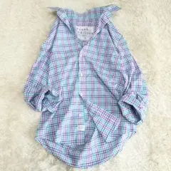 美品　フランクアンドアイリーン　バリー　スキッパーシャツ　チェック　 綿 XSのサムネイル