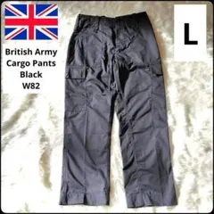 ✨実物✨90s★ヴィンテージ★イギリス軍★カーゴパンツ★ブラック★スリム★W82のサムネイル