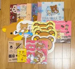 リラックマクリアファイル,ノート,うちわセット