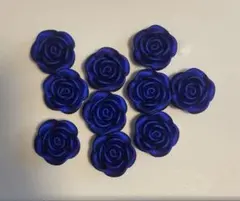 濃紺 バラ型ビーズ 10個セット
