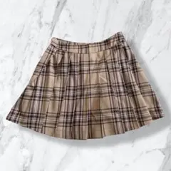 プリーツスカート　スカパン　チェック柄　スカート　制服