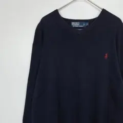 ポロラルフローレン　ハイゲージニットセーター　ピマコットン　刺繍　No.5013