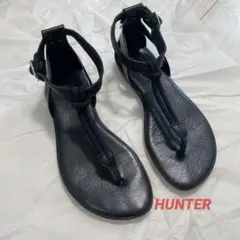 HUNTER Tストラップサンダル レディースのサムネイル