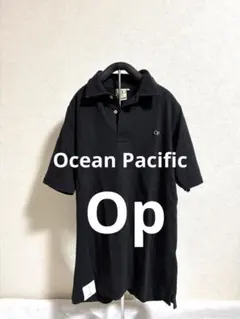 【良品】オーシャンパシフィック バックプリント ポロシャツ 黒 M サーフ Opのサムネイル