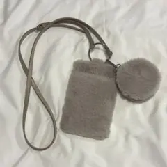 スマホショルダーバッグ　ファーショルダーバッグ　ポシェットのサムネイル