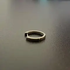 Pt900 プラチナ フープピアス リバーシブル 片耳