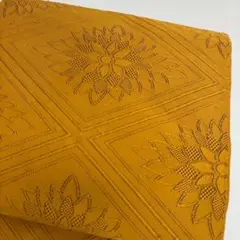 名古屋帯 綴れ 無地の菱形に花 正絹 着物 HO-1864