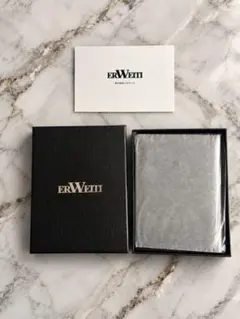 【新品未使用】ERWETTI 二つ折り財布 ブラウン 小銭入れ付き メンズ