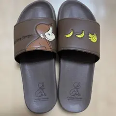 CuriousGeorgeキュリアスジョージサンダル　スリッパ　ブラウン　可愛い