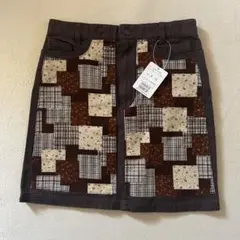 新品 drug store’s Jr.140 コーデュロイ パッチワークスカート