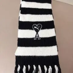 AMI PARIS アミパリス ビッグロゴ アルパカ マフラー 大判 パープル