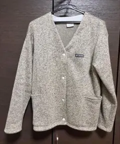 【Columbia】コロンビア フリース カーディガン グレー Lサイズ