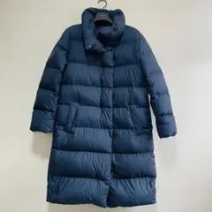 UNIQLO【L】肉厚 ライトウェイトロングダウンコート スタンドカラー