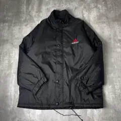 90s adidas EQUIPMENT 刺繍ロゴ 中綿ジャケット L ブラック