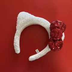 Hello Kitty 猫耳カチューシャ 白/赤