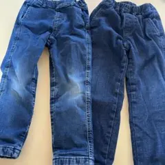 ダークブルー長ズボン 110cm ウエストゴム