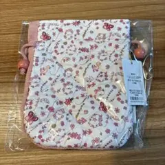 フェイラー　ハイジ　ガーデン　巾着ポーチ　ピンク　リバティ　デザイン