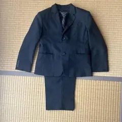 COMME CA ISM ブラック ストライプスーツ 120cm