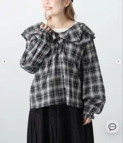 完売新作商品 Samansa Mos2 フリル襟ブラウス