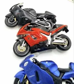 ミニチュア バイク スズキ 隼 ハヤブサ GSX1300R 3台セット
