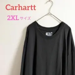 古着 Carhartt ブラック　長袖 カットソー 2XL