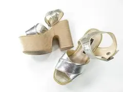 エスペランサ　ESPERANZA　厚底サンダル　シルバー　S　22.5cm相当