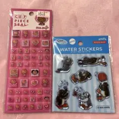 セリア ウォーターシール(ピングー)・タイルシール(ハローキティ)